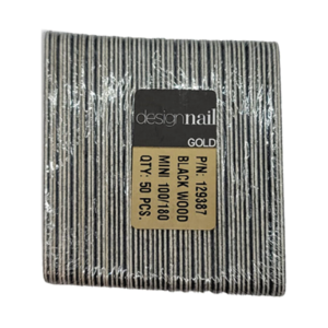 DESIGN NAIL Mini Black Wood 4 5/8" x 5/8" 100/180 - 50 PCS - 129387