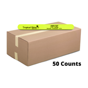 TROPICAL SHINE Washable Disinfectable Flash & Files Neon Ex-Fine File 120, 7.5" 50 Counts - PK707901
