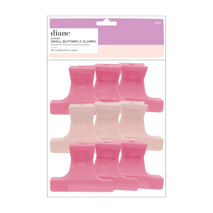 DIANE BEAUTY Butterfly Clamps Assorted Color 9 Pk, 2 1/2" - D14F