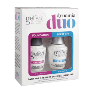 GELISH Dynamic Duo - Foundation Base Gel & Top It Off Sealer Gel, 0.5oz - 1121503