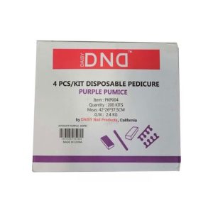 DAISY DND Disposable Pedicure Kit Purple Pumice - BOX 200 Units
