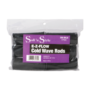SOFT N STYLE Concave Cold Wave Rods Super Jumbo Black 1-1/4", 12 Count - 356-BKJU