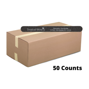 TROPICAL SHINE Washable Disinfectable Black File Ex-Coarse 80, 7.5" 50 Counts - PK707080