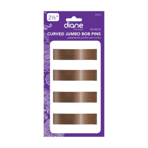 DIANE BEAUTY Large Curved Bobby Pins Bronze 2.5", 40 Pk - D410