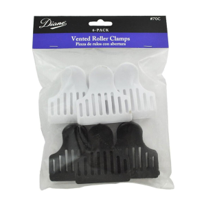 DIANE BEAUTY Vented Roller Clamps 6-Pk, 1-3/8" - D70C