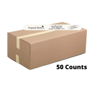 TROPICAL SHINE Washable Disinfectable White Lightning Coarse File 100, 7.5" 50 Counts - PK707507