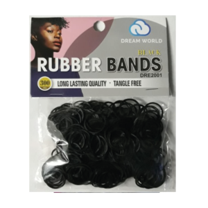 DREAM WORLD PRODUCTS Rubber Bands Black 300 Counts - DRE2001