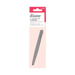 DIANE BEAUTY 4 IN Slant Tip Tweezer Silver - D9183