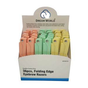 DREAM WORLD PRODUCTS Folding Edge Eyebrow Razor 36pcs - BR98055