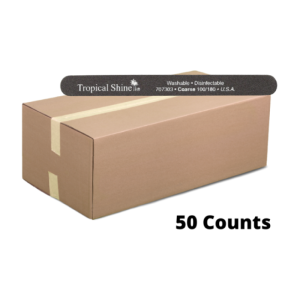 TROPICAL SHINE Washable Disinfectable Black File Coarse 100/180, 7.5" 50 Counts - PK707303