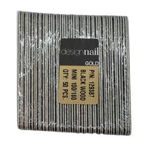 DESIGN NAIL Black Wood File 6 3/4" 240/240 - 50 PCS - 129385