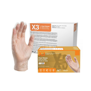 AMMEX Industrial Clear Vinyl Gloves, 1000 Count - Extra Large
