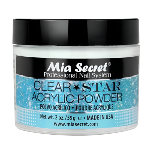 MIA SECRET Clear Star Acrylic Powder, 2oz - PL430C-STAR
