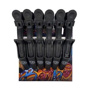 ROLDA Carbon Fiber Alligator Hair Clip - Black