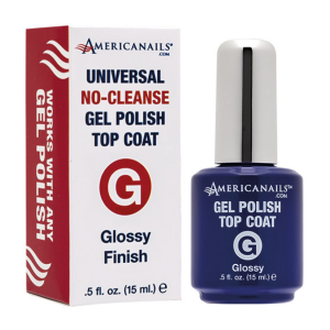 AMERICAN NAILS No cleanse Gel Polish Top Coat, Glossy Finish, 0.5oz