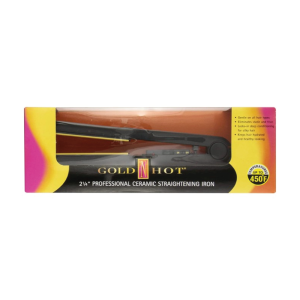 GOLD' N HOT 1/2" Ceramic Straightening Iron with Built - IN Guide Teeth