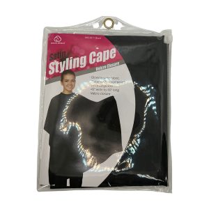 DREAM WORLD PRODUCTS Satin Styling Cape Velcro Closure Black - DRE3011