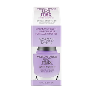MORGAN TAYLOR React Max - Optical Brightener Nail Strengthener + Base, 0.5oz / 0.5oz - 3411102