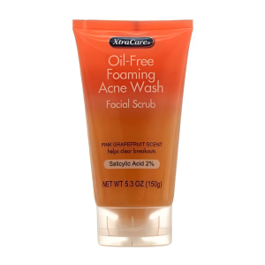 XTRACARE Oil -Free Foaming Acne Wash Facial Scrub with Pink Grapefruit Scent, 5.3oz