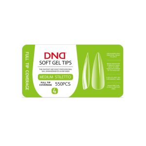 DAISY DND Soft Gel E Tips Full Long Stiletto #4 - 550pcs