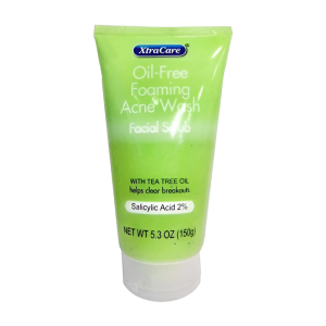 XTRACARE Oil -Free Foaming Acne Wash Facial Scrub with Tea Tree Oil, 5.3oz