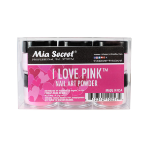 MIA SECRET I Love Pink Nail Art Powder - 0.25oz - PL400-RM MIX-6