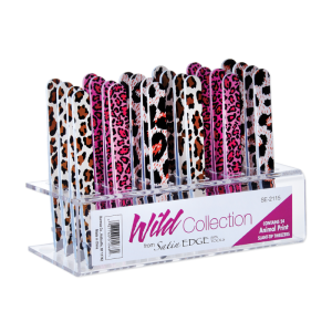 SATIN EDGE SPA TOOLS Animal Print Slant Tip Tweezer 24ct - SE-2115
