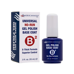 AMERICAN NAILS No Run Gel Polish Base Coat, X-Thick Formula Superior Control, 0.5 oz
