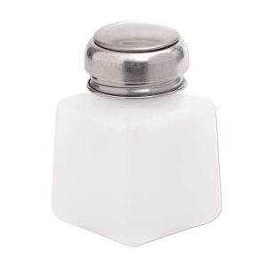 DL PROFESSIONAL Pump Dispenser Bottle, Metal Flip-Top Cap, 4 oz.