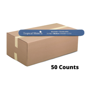 TROPICAL SHINE Washable Disinfectable Blue File Medium 220/320, 7.5" 50 Counts - PK707302