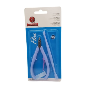 MUNDIAL PROFESSIONAL 1/2 Jaw Flex Nail Cuticle Nipper and Pusher 168-FL