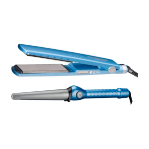 BABYLISS PRO Nano Titanium Combo 1.25" Flat Iron & Coni-Curl Iron, 1.25"