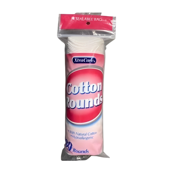 Cotton Rounds 80 XTRACARE Cotton Rounds, 80 pads - Dukanee Beauty Supply