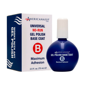 AMERICAN NAILS No Run Gel Polish Base Coat, Maximum Adhesion, 2.5oz