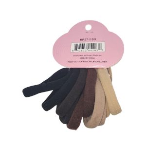 DREAM WORLD PRODUCTS Medium Hair Band Brown 10pcs - BR2711BR