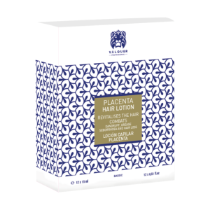 VALQUER PROFESIONAL Placenta Hair Lotion, 12 Vials, 0.5oz