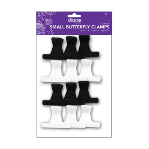DIANE BEAUTY Butterfly Clamps Assorted Color 12 Pk, 2 1/4" - D14