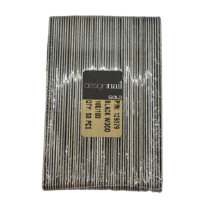 DESIGN NAIL Black Wood File 6 3/4" 100/100 - 50 PCS - 129379