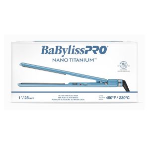 BABYLISS PRO Nano Titanium Ultra, Thin Straightening Iron, 1'' - BABNT4072TUC