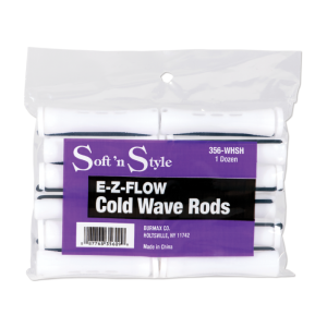SOFT N STYLE Concave Cold Wave Rods Short White, 12 Count - 356-WHSH