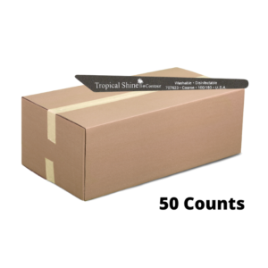 TROPICAL SHINE Washable Disinfectable Contour Black File Coarse 100/180, 7.5" 50 Counts - PK707623