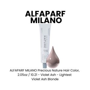 ALFAPARF MILANO Precious Nature Hair Color, 2.05oz - 8.21 - Violet Ash - Light Violet Ash Blonde