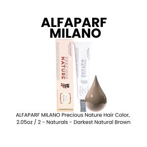 ALFAPARF MILANO Precious Nature Hair Color, 2.05oz - 2 - Naturals - Darkest Natural Brown