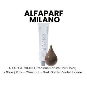 ALFAPARF MILANO Precious Nature Hair Color, 2.05oz - 6.32 - Chestnut - Dark Golden Violet Blonde