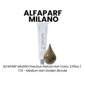ALFAPARF MILANO Precious Nature Hair Color, 2.05oz - 7.13 - Medium Ash Golden Blonde