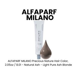 ALFAPARF MILANO Precious Nature Hair Color, 2.05oz - 8.01 - Natural Ash - Light Pure Ash Blonde