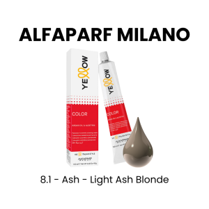 ALFAPARF MILANO Yellow Permanent Color, 3oz - 8.1 - Ash - Light Ash Blonde