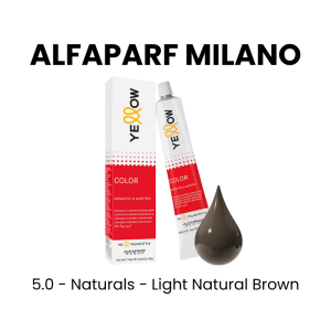 ALFAPARF MILANO Yellow Permanent Color, 3oz - 5.0 - Naturals - Light Natural Brown