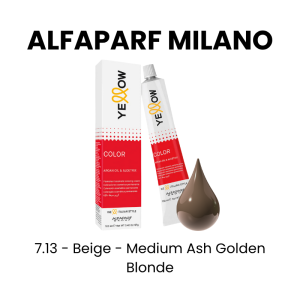 ALFAPARF MILANO Yellow Permanent Color, 3oz - 7.3 - Gold - Medium Golden Blonde