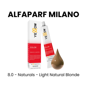 ALFAPARF MILANO Yellow Permanent Color, 3oz - 8.0 - Naturals - Light Natural Blonde